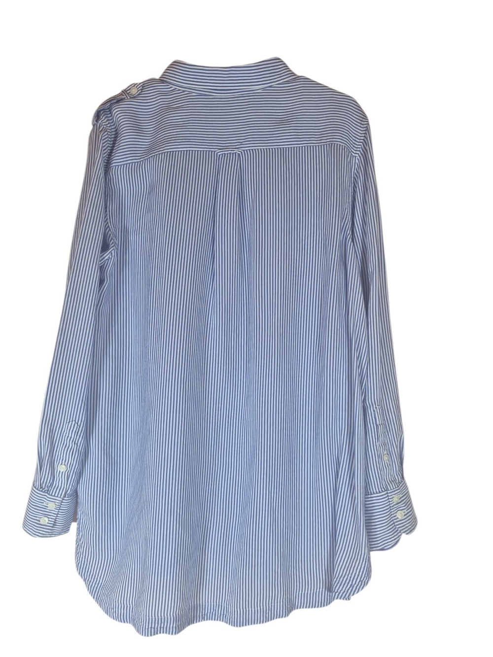 Banana Republic Blue and White Striped Button-Down Shirt - Picture 3 of 5